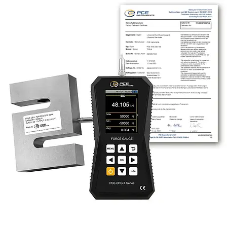 Dinamômetro incl. certificado de calibração ISO