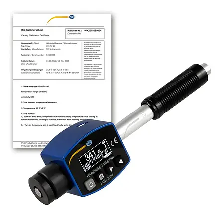 Durômetro incl. certificado de calibração ISO