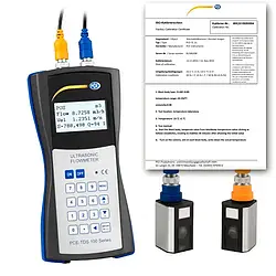 Medidor de vazão ultrassônico incl. certificado de calibração ISO