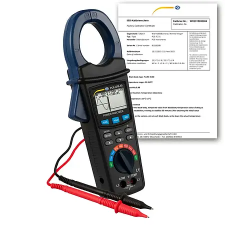 Pinça amperimétrica - incl. certificado de calibração ISO