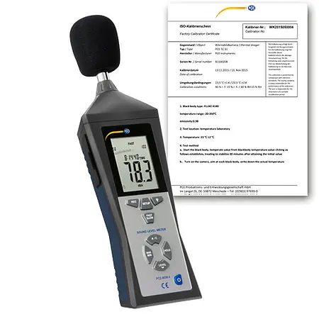 Sonômetro com certificado de calibração ISO