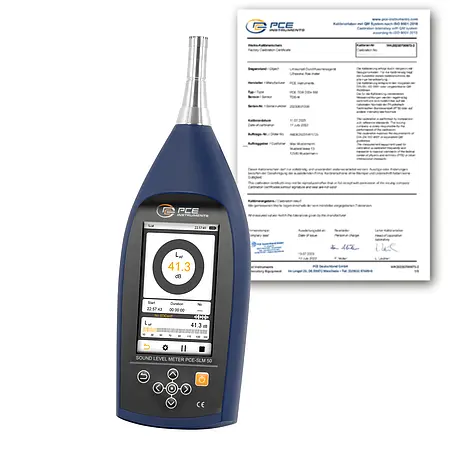 Sonômetro inclui certificado de calibração ISO
