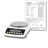 Balança de laboratório PCE-BT 2000-ICA inclui certificado de calibração ISO 