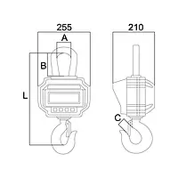 Balança suspensa - Desenho técnico