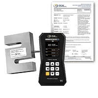 Dinamômetro PCE-DFG 50K X-ICA incl. certificado de calibração ISO 