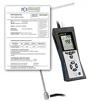 Manômetro PCE-HVAC 2-ICA incl. certificado de calibração ISO 