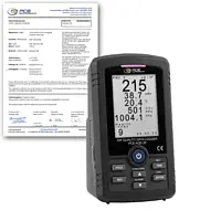 Medidor de CO2 PCE-AQD 20-ICA incl. certificado de calibração ISO 