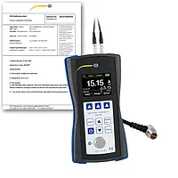 Medidor de espessura inclui certificado de calibração ISO
