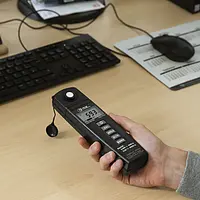 Medidor de prevenção e segurança no trabalho Imagem de uso
