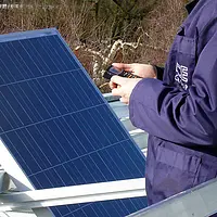 Medidor de radiação de energia solar - Imagem de uso