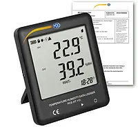 Medidor de temperatura PCE-HT 112-ICA incl. certificado de calibração ISO 