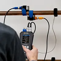 Medidor ultrassônico de vazão - Imagem de uso