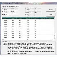 Termômetro infravermelho - Software