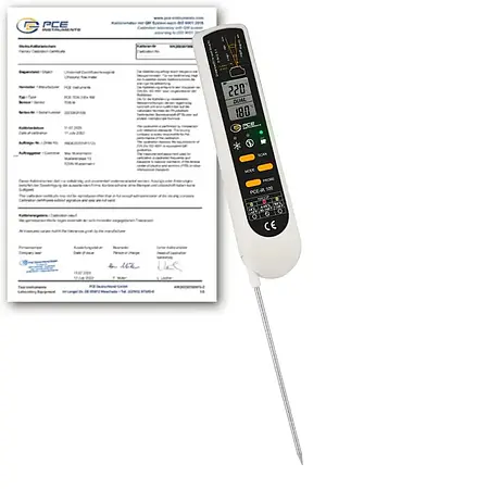 Çubuk Termometre PCE-IR 100-ICA ISO Kalibrasyon Sertifikası dahil