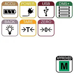 Ağır Yük Baskül PCE-MS AC3T-1-100x200-M Yazılımlı Terazi Simgeleri