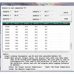 İnfrared Termometre PCE-895 Yazılım