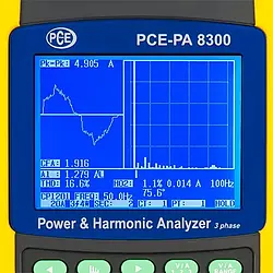 Ampermetre PCE-PA 8300 Ekranı