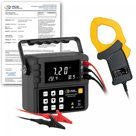 Data Logger PCE-PA 7200-ICA ISO Kalibrasyon Sertifikası dahil
