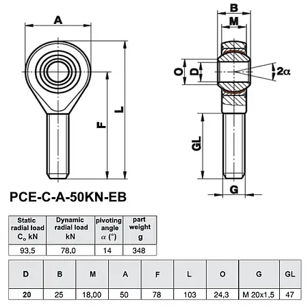 Döner Başlık PCE-C-A-50KN-EB
