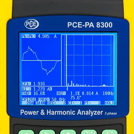 Enerji Ölçer PCE-PA 8300 Ekranı