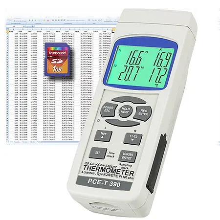 4 Kanallı Sıcaklık - Data Logger PCE-T390