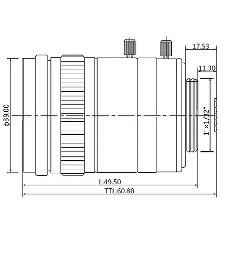Objektif Odak Uzaklığı 25 mm Çizim