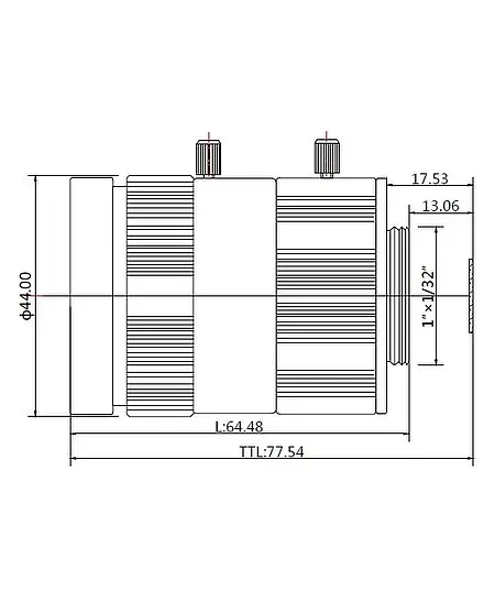 Objektif Odak Uzaklığı 50 mm Çizim