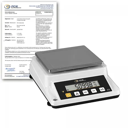 Okul Terazisi PCE-BSK 5100-ICA ISO Kalibrasyon Sertifikası dahil