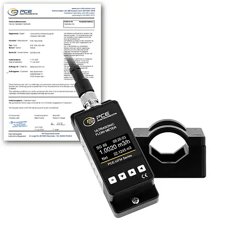 Sabit Kurulum için Ultrasonik Debimetre PCE-UFM 20-ICA ISO Kalibrasyon Sertifikası dahil