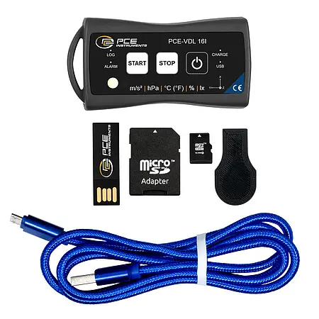 Sıcaklık ve Nem Data Logger Teslimat içeriği