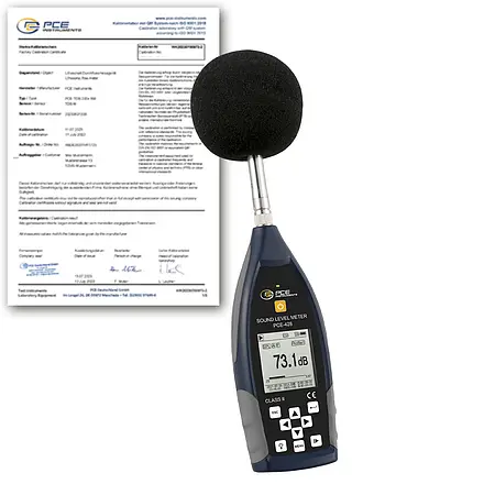 Ses Ölçüm Cihazı PCE-428-ICA ISO Kalibrasyon Sertifikası dahil