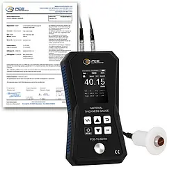 Ultrasonik Ölçüm Cihazı PCE-TG 150A HT-ICA ISO Kalibrasyon Sertifikası dahil