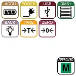 Ağır Yük Baskül PCE-MS AC1.5T-1-100x200-M Yazılımlı Terazi Simgeleri