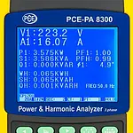 Dijital Ampermetre PCE-PA 8300 Ekranı