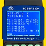 Elektrik Test Cihazı PCE-PA 8300 Ekranı