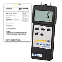Fark Basınç Ölçer PCE-917-ICA ISO Kalibrasyon Sertifikası dahil 
