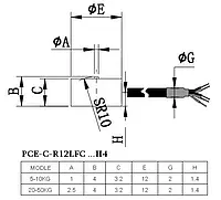 Kuvvet Sensörü PCE-C-R12LFC Serisi 5-50 kg