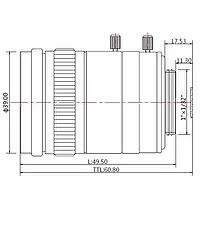 Objektif Odak Uzaklığı 25 mm Çizim