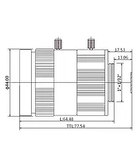 Objektif Odak Uzaklığı 50 mm Çizim