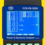 Üç Fazlı Güç Ölçer PCE-PA 8300 Ekranı