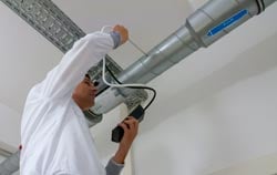 Flow Meter in a pitot tube.