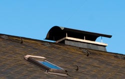 Inspection Camera / Chimney Camera in a chimney roof.