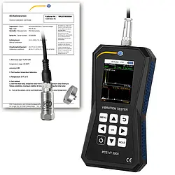 Accelerometer PCE-VT 3900-ICA incl. ISO Calibration Certificate