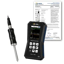 Accelerometer PCE-VT 3900S-ICA incl. ISO Calibration Certificate
