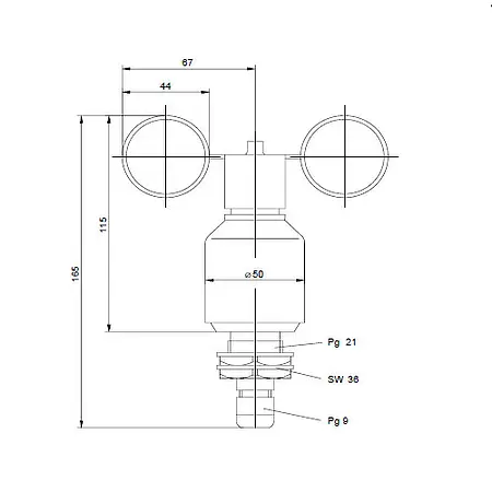 Air Flow Meter CWG 1 dimensions