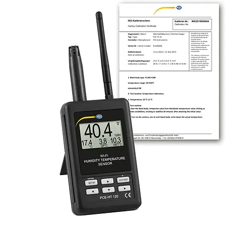 Air Humidity Meter PCE-HT 120-ICA Incl. ISO Calibration Certificate