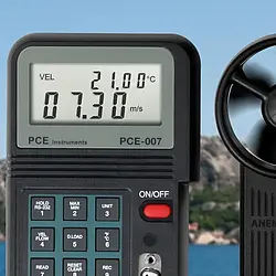 Air Velocity Meter incl. ISO Cal Certificate PCE-007-ICA application