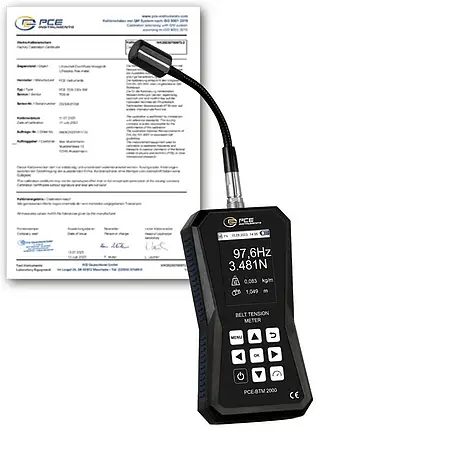 Belt Tension Meter PCE-BTM 2000A incl. ISO calibration certificate