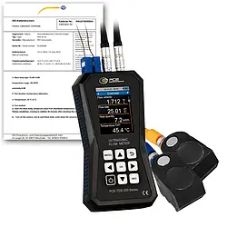 Clamp-on Ultrasonic Flow Meter PCE-TDS 200+ M-ICA incl. ISO Calibration Certificate