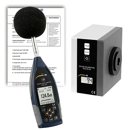 Class 1 Decibel Meter PCE-430-SC 09-ICA incl. ISO Calibration Certificate